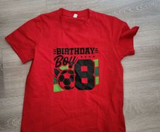Birthday t shirt Age 8 football