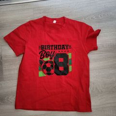 Birthday t shirt Age 8 football