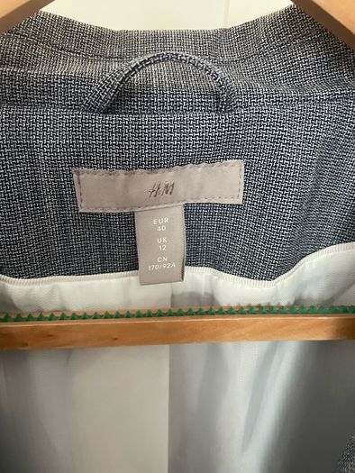 H&M women's Blazer size 12 uk, 40 Eur light grey