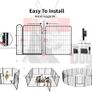 Dog Playpen Indoor/Outdoor 81.3cm High,Portable Puppy Playpen with Easy-Carry Straps,8 Panels Dog Pen Play Pen for Small/Medium Dogs,Rustproof Pet Playpen for Camping RV Yard(with One Door) Image 2