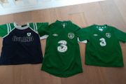 2 FAI Ireland Jerseys and 1 Rugby T shirt -Age 3 upwards