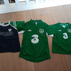 2 FAI Ireland Jerseys and 1 Rugby T shirt -Age 3 upwards