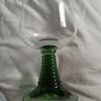 Vintage Wine Glass - Green Beehive Stem Image 2