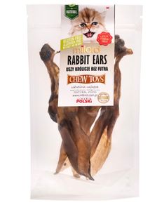 Milord Rabbit ears without fur 2pc - cat treat, 100% dried meat