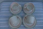 Arklow Pottery Retro Cups &amp; Saucers x 4