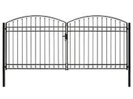 main image for ad Fence Gate Double Door with Arched Top Steel 400x200 cm Black