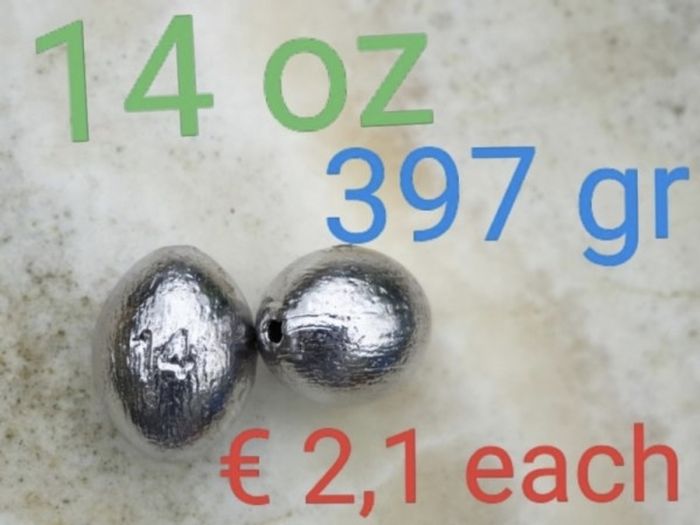 Egg - Slip Sinker 28 to 454 gr