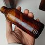364 - Set of 5 Vintage Collectible Decorative Amber Glass Bottles Image 5