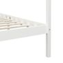 Canopy Bed Frame White Solid Pine Wood 90x200 cm Image 3