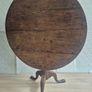 Antique tilt top dining table and 2 chairs Image 4