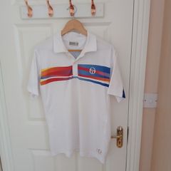 Sergio Tacchini Novak Djokovic Vintage Tennis Polo Shirt White