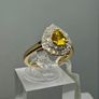 Gold Luxuriant 9K Yellow Gold AAA Loop Clean Chantaburi Yellow Sapphire & Lab Grown Diamond Image 3