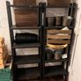 IKEA Ladder Shelves & White Modular Grid Storage Lot Image 2