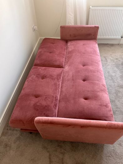 Pink sofa bed