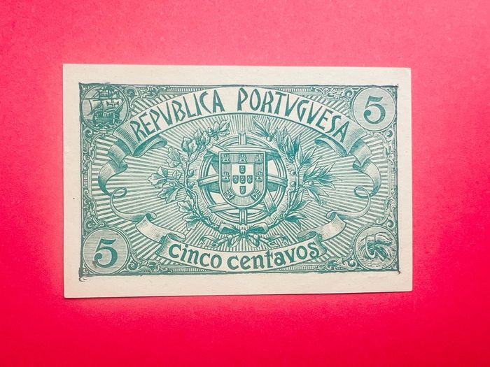 Portugal  5. CENTAVOS    1918    Pick  98  SCARCE ( Uncirculated )