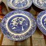 Vintage English Ironstone Tableware Staffordshire Blue Willow Dinner Plate Image 4