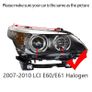 LED Angel Eye Halo Ring Light Auto Lighting 6000K For BMW 5 Series E60 E61 LCI Halogen Headlight 545i 550i 535i 530i 520i 07-10 Image 2