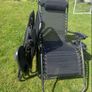 2 black recliner garden chairs Image 4
