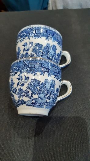 20 piece Arklow Pottery Blue Willow pattern tea set