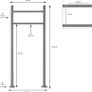 Standing Letter Box with Newspaper Compartment, Design Letter Box with Posts, Letter Box Stand, Silver Metallic 120 cm Stainless Steel, Image 3