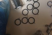 Mixed Selection Of Metal  Curtain  Rings In Black &amp; Silver In Different Sizes