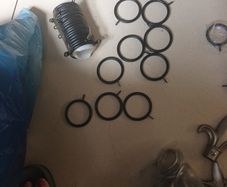 Mixed Bundle  Of  Black & Silvet Metal  Curtain  Rings. Size.