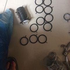 Mixed Bundle  Of  Black & Silvet Metal  Curtain  Rings. Size.