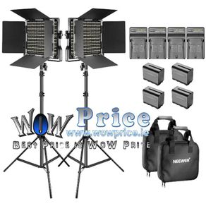 45221 Neewer 2x 660 Pieces (330 White+3300 Yellow) LED Video Light and Stands, Battery