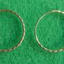 Vintage 9K Gold  Hoop Earrings 0,5" Image 3