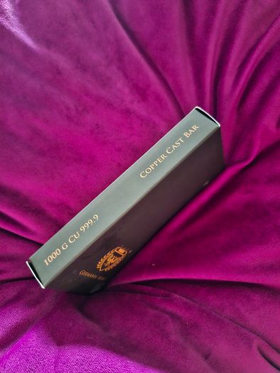 Germania Mint 1kg Copper Bar .999 Fine Copper Collectible Bullion