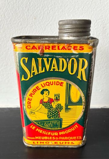 1930's - 1950's Vintage French Polish Tin