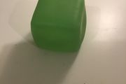 Green squishy glow in the dark cube