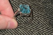 925 Sterling Silver Aquamarine Ring