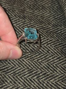 925 Sterling Silver Aquamarine Ring