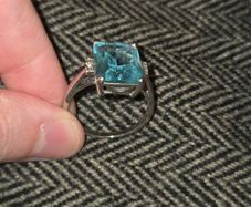 925 Sterling Silver Aquamarine Ring