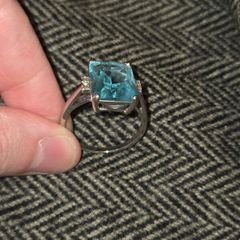 925 Sterling Silver Aquamarine Ring