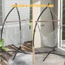 Hammock Chair Stand, Hanging Heavy Duty Metal Frame Hammock Stand with Chain, for Hanging Hammock Air Porch Swing Chair, Egg Cahir, Indoor & Outdoor Use, Black Image 4