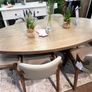 Oval Scandinavian Oak dining table, Like New Image 6