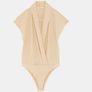 Zara beige nude blouse bodysuit M NEW Image 6