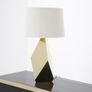 Pair of Modern Brass Origami Mid-century Style Table Lamps, USA Image 3