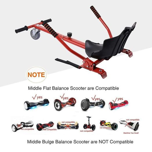 Hoverkart hover board seat attachment for self balancing kids