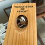 Wooden Self Balancing Wine Holder Spanish Monastery Souvenir Image 10