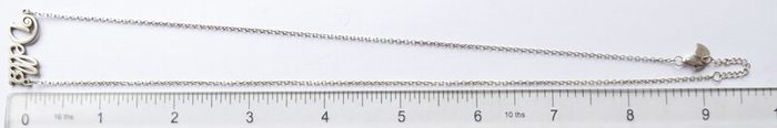 Vintage 925 Sterling Silver Name Chain Necklace length 19" - 3,5g