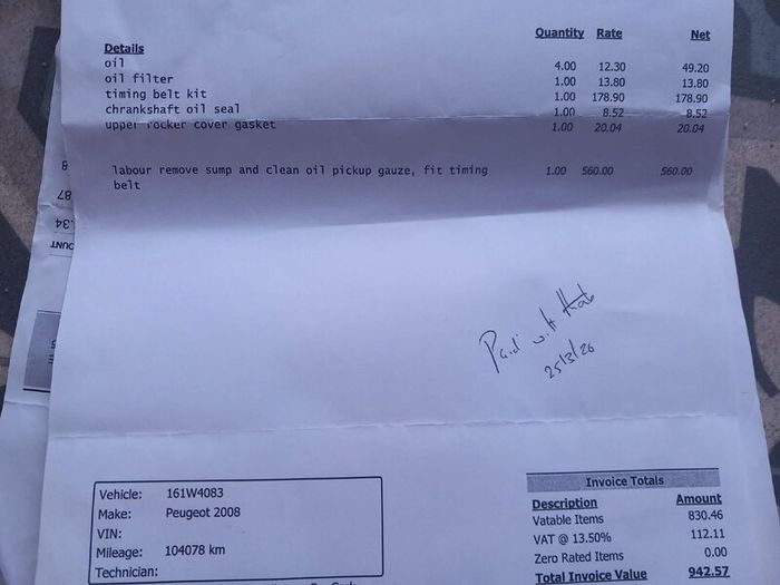 NCT - 03/2028 , timing belt done , Low milage