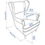 IKEA STRANDMON Armchair and Footstool Image 3