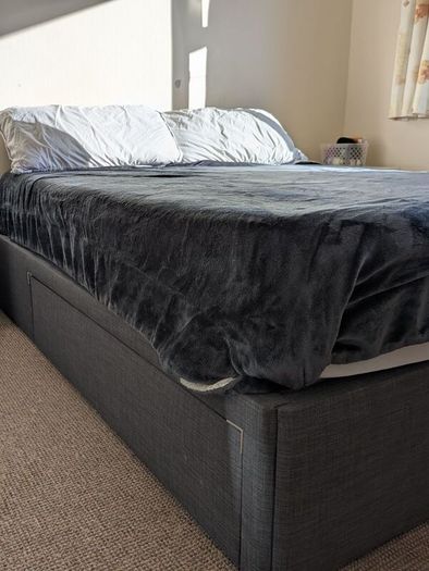 IKEA king bed with storage + Emma mattress