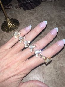 White gemstone and Crystal Bracelet