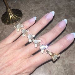 White gemstone and Crystal Bracelet