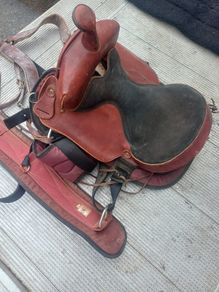 Western Saddle  Tack Job Lot  Big Horn Saddle, Bridle, Spurs, Pads