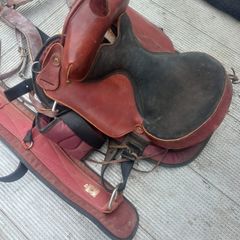 Western Saddle  Tack Job Lot  Big Horn Saddle, Bridle, Spurs, Pads